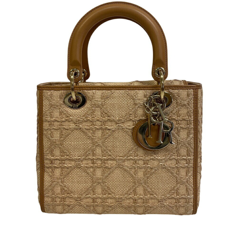 Christian Dior Cannage Shoulder Bag Beige